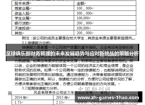足球俱乐部财务管理的未来发展趋势与应对新挑战的策略分析 足球俱乐部财务管理的未来发展趋势与应对新挑战的策略分析